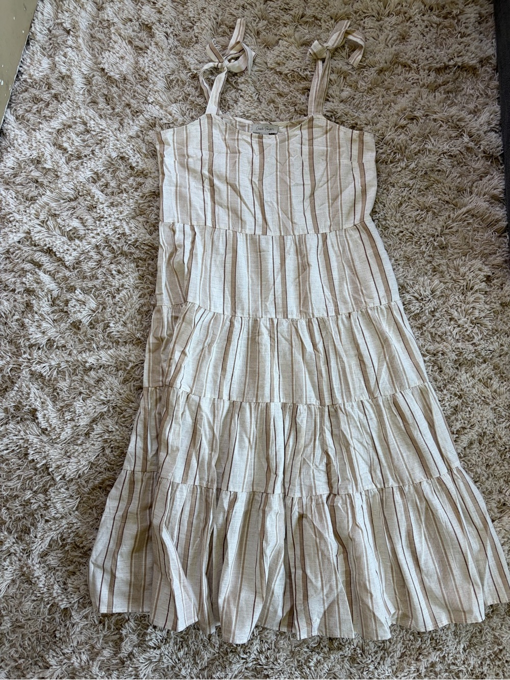 Tiered Linen Dress